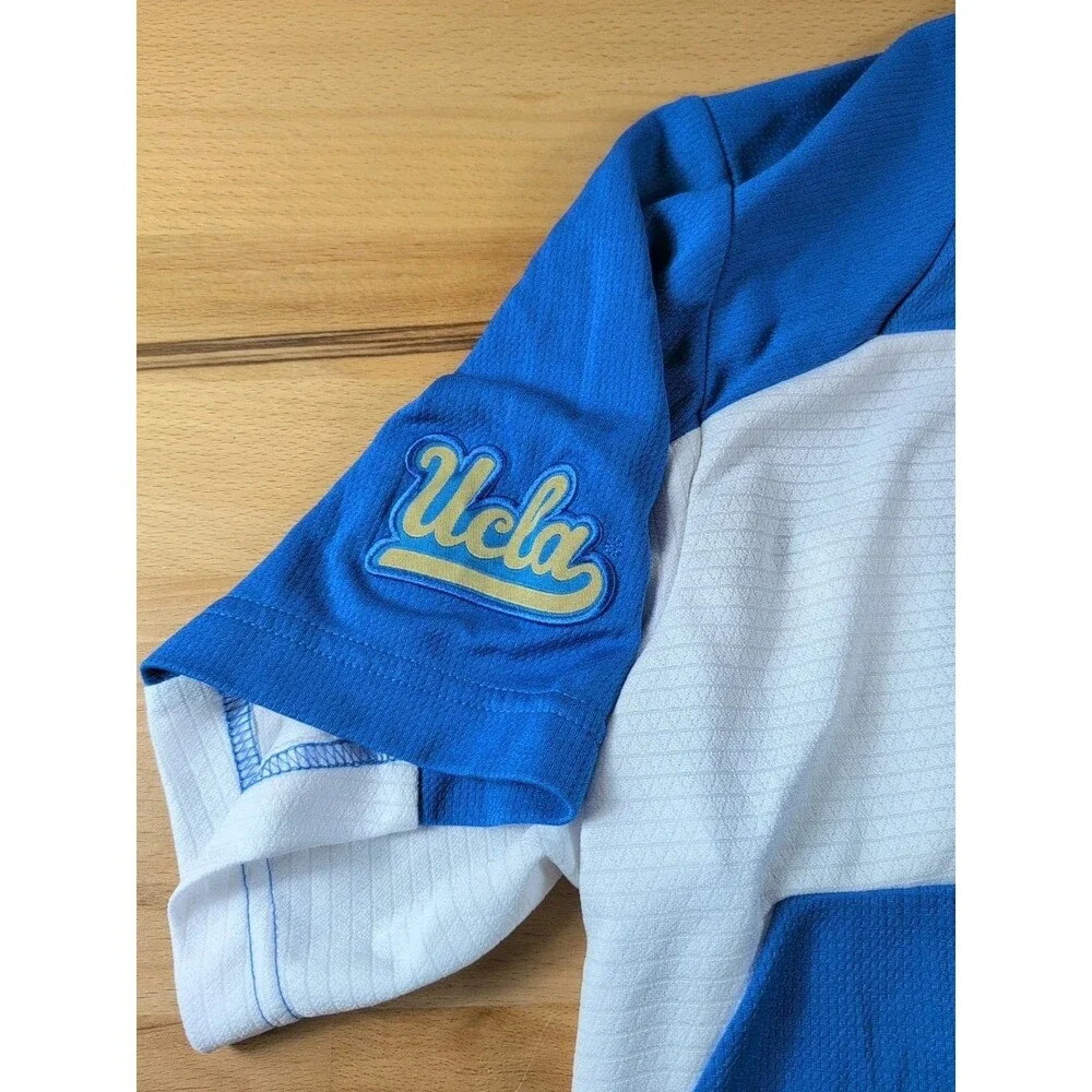 ADIDAS UCLA BRUINS FOOTBALL PLAYER CREW CLIMALITE T-SHIRT BLUE XL